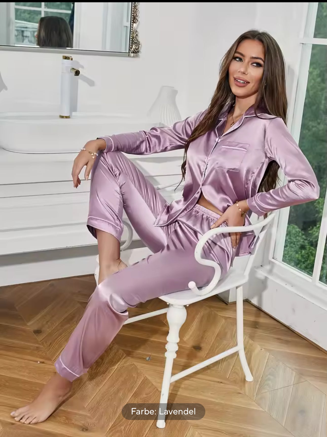 Satin Pyjama Lavendel