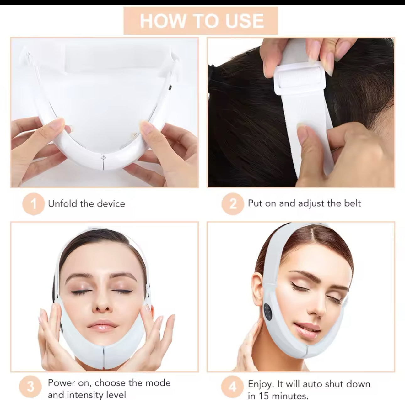 Face vibrating massage device